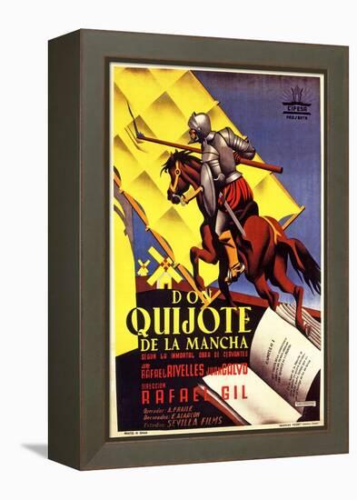 Don Quixote, Spanish Movie Poster, 1934-null-Framed Stretched Canvas