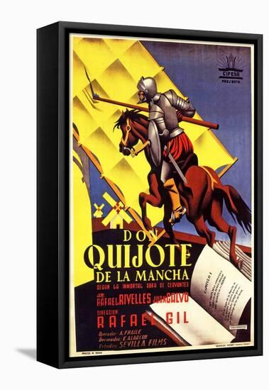 Don Quixote, Spanish Movie Poster, 1934-null-Framed Stretched Canvas