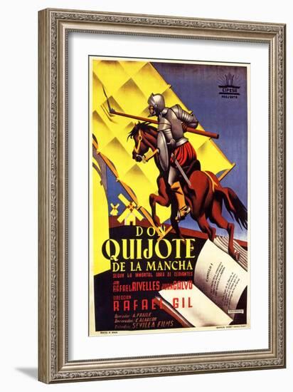 Don Quixote, Spanish Movie Poster, 1934-null-Framed Premium Giclee Print