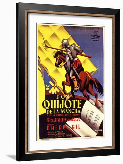 Don Quixote, Spanish Movie Poster, 1934-null-Framed Premium Giclee Print