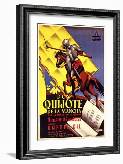 Don Quixote, Spanish Movie Poster, 1934-null-Framed Premium Giclee Print