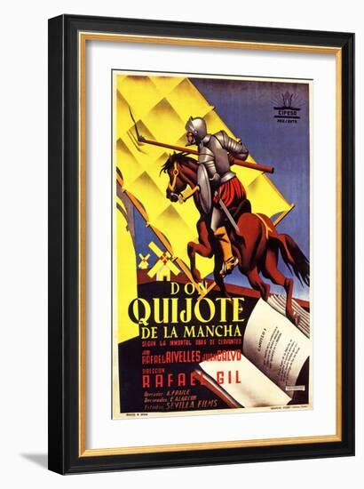 Don Quixote, Spanish Movie Poster, 1934-null-Framed Art Print