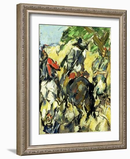 Don Quixote, View from the Back, C.1875-Paul Cézanne-Framed Giclee Print