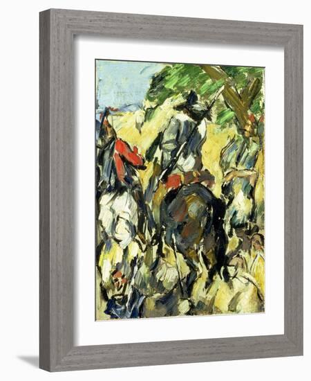 Don Quixote, View from the Back, C.1875-Paul Cézanne-Framed Giclee Print