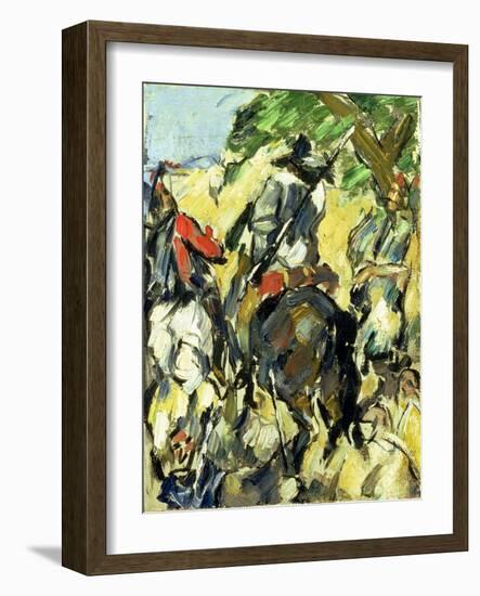 Don Quixote, View from the Back, C.1875-Paul Cézanne-Framed Giclee Print