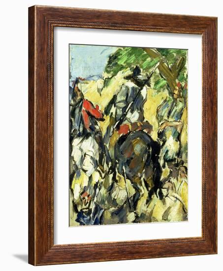 Don Quixote, View from the Back, C.1875-Paul Cézanne-Framed Giclee Print