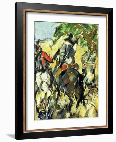 Don Quixote, View from the Back, C.1875-Paul Cézanne-Framed Giclee Print