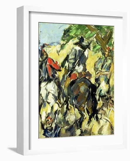 Don Quixote, View from the Back, C.1875-Paul Cézanne-Framed Giclee Print