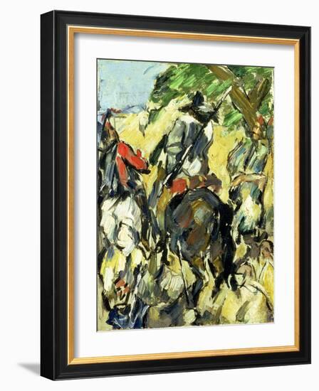 Don Quixote, View from the Back, C.1875-Paul Cézanne-Framed Giclee Print