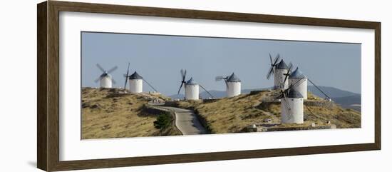 Don Quixote Windmill Panorama, Consuegra, Castile-La Mancha, Spain, Europe-Charles Bowman-Framed Photographic Print