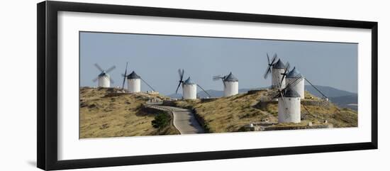 Don Quixote Windmill Panorama, Consuegra, Castile-La Mancha, Spain, Europe-Charles Bowman-Framed Photographic Print