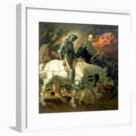 Don Quixote with Death, Based on 'The Knight, Death and the Devil' by Albrecht Durer (1471-1528),…-Theodor Baierl-Framed Giclee Print