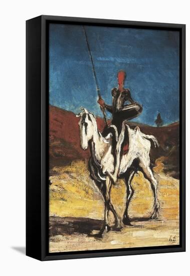 Don Quixote-Honore Daumier-Framed Stretched Canvas