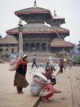 Women Loading Up, Using Dokos to Carry Loads, in Durbar Square, Patan, Kathmandu Valley, Nepal-Don Smith-Photographic Print