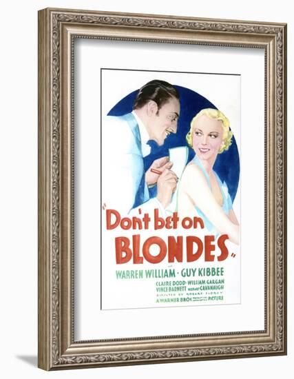 Don't Bet on Blondes - Movie Poster Reproduction-null-Framed Photo