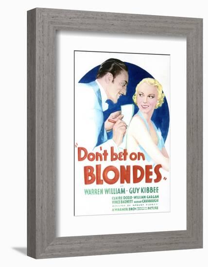 Don't Bet on Blondes - Movie Poster Reproduction-null-Framed Photo