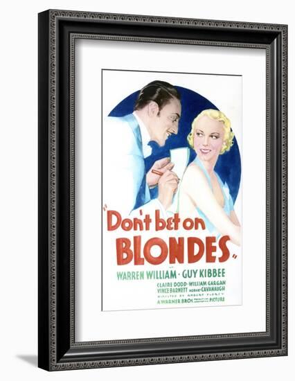 Don't Bet on Blondes - Movie Poster Reproduction-null-Framed Photo