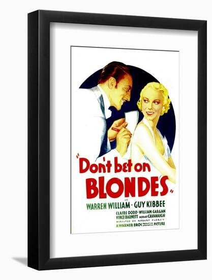 Don't Bet on Blondes, Warren William, Claire Dodd on Midget Window Card, 1935-null-Framed Photo