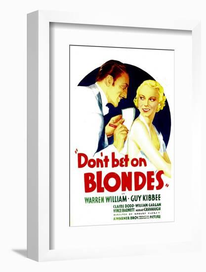 Don't Bet on Blondes, Warren William, Claire Dodd on Midget Window Card, 1935-null-Framed Photo