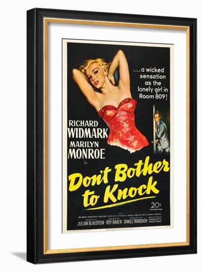 Don't Bother To Knock , Marilyn Monroe, Richard Widmark, 1952-null-Framed Art Print