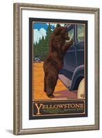 Don't Feed the Bears, Yellowstone National Park, Wyoming-Lantern Press-Framed Art Print