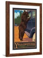 Don't Feed the Bears, Yellowstone National Park, Wyoming-Lantern Press-Framed Art Print