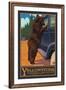 Don't Feed the Bears, Yellowstone National Park, Wyoming-Lantern Press-Framed Art Print