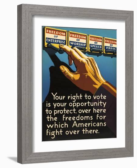 Don't Forget to Vote Today-null-Framed Giclee Print