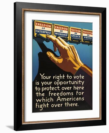 Don't Forget to Vote Today-null-Framed Giclee Print