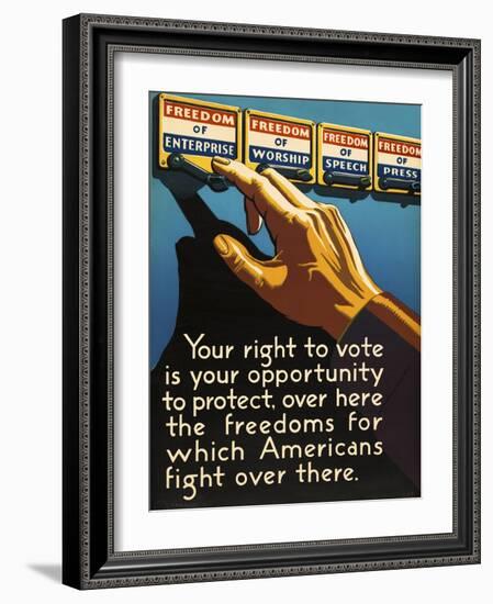 Don't Forget to Vote Today-null-Framed Giclee Print