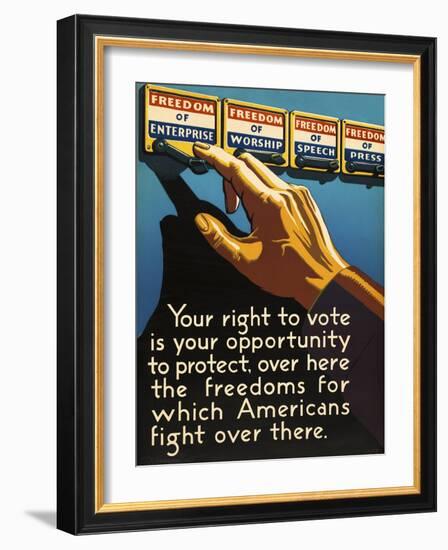 Don't Forget to Vote Today-null-Framed Giclee Print