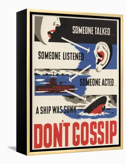 Don't Gossip Poster-null-Framed Premier Image Canvas