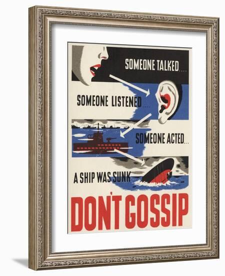 Don't Gossip Poster-null-Framed Giclee Print