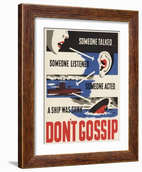 Don't Gossip Poster-null-Framed Giclee Print