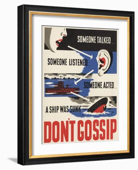 Don't Gossip Poster-null-Framed Giclee Print