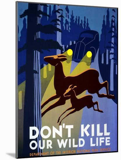 "Don't Kill Our Wildlife" , Department of the Interior, National Park Service, Washington. 1939-null-Mounted Giclee Print