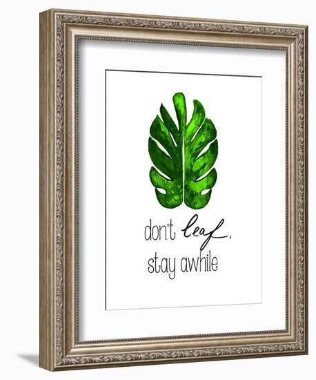 Don't Leaf, Stay Awhile-Kat Papa-Framed Art Print