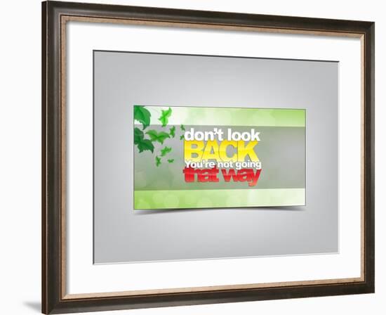 Don't Look Back You're Not Going That Way-maxmitzu-Framed Art Print