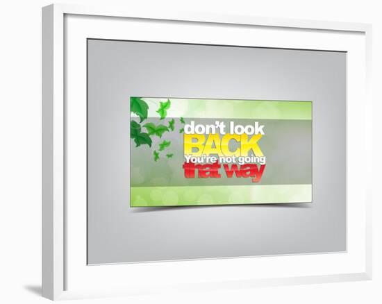 Don't Look Back You're Not Going That Way-maxmitzu-Framed Art Print