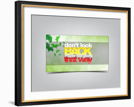 Don't Look Back You're Not Going That Way-maxmitzu-Framed Art Print