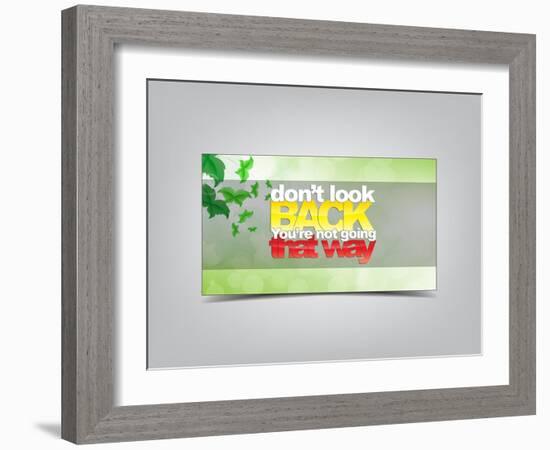 Don't Look Back You're Not Going That Way-maxmitzu-Framed Art Print