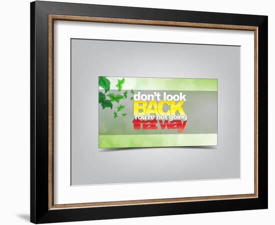 Don't Look Back You're Not Going That Way-maxmitzu-Framed Art Print
