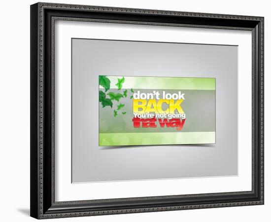 Don't Look Back You're Not Going That Way-maxmitzu-Framed Art Print