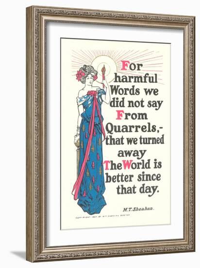 Don't Quarrel-null-Framed Art Print