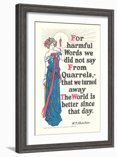 Don't Quarrel-null-Framed Art Print