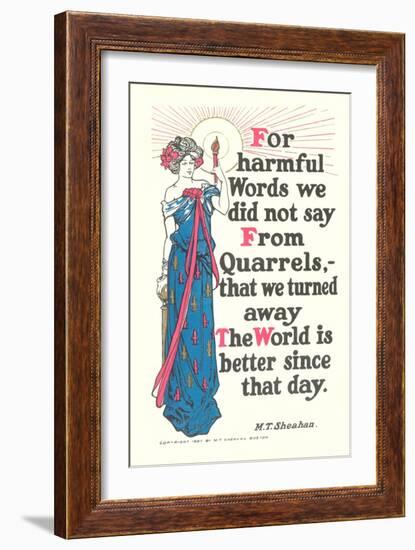 Don't Quarrel-null-Framed Art Print