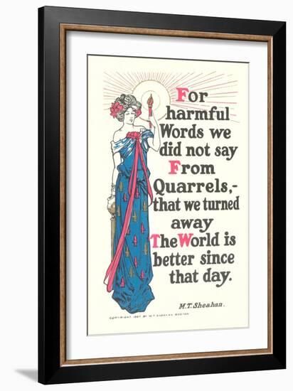 Don't Quarrel-null-Framed Art Print