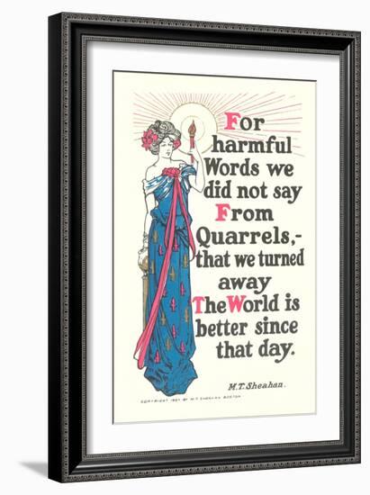 Don't Quarrel-null-Framed Art Print