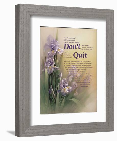 Don't Quit-unknown Chiu-Framed Art Print