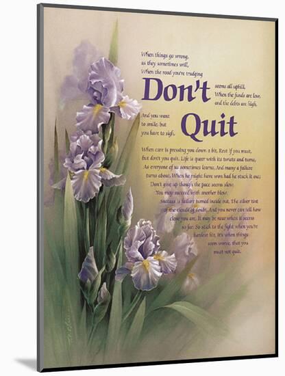 Don't Quit-unknown Chiu-Mounted Art Print